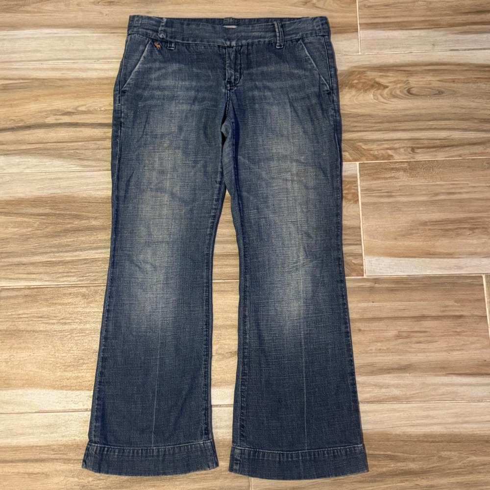 Vintage 90s Abercrombie & Fitch Wide Leg Trouser Jeans Denim Y2K Size 4